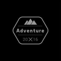 vector adventure logo. experience of surviving in the outdoors, in the mountains and in the wild