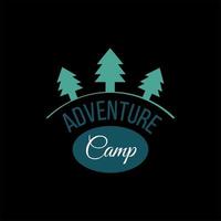 vector adventure logo. experience of surviving in the outdoors, in the mountains and in the wild