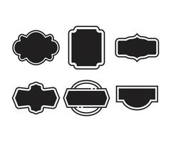 blank label frame set vector