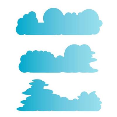 blue cloudscape set