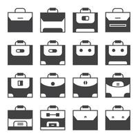 briefcase icons set vector illustration