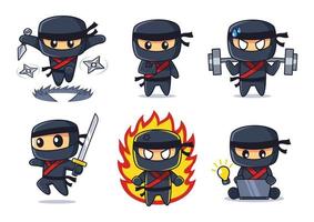 Ninjas Desenho Animado Personagem - Gráfico vetorial grátis no