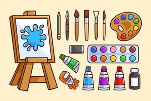 Artistic Painting Tools Collection set vector