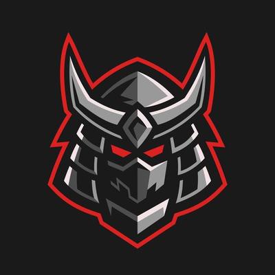 traditional Japanese Samurai head logo design