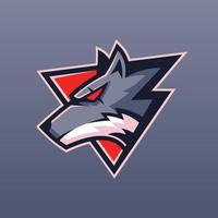 diseño del logotipo del equipo bestia lobo vector