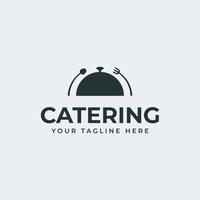 Catering Logo Design, With Dinner Cover Icon, Spoon, Fork, Perfect for Any Food Business Logo vector