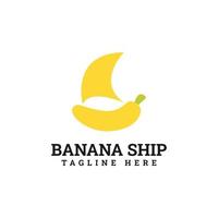 Banana Boat Logo Design Illustration vector