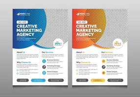 plantilla de volante corporativo, diseño de folletos de negocios creativos para marketing, publicidad, promoción vector