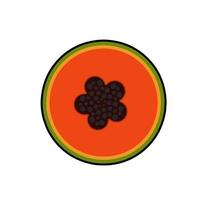 Fruit vegetable in flat hand drawn style design vector