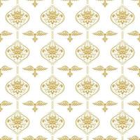 Vintage Luxury Birds Seamless Pattern vector