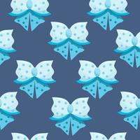 Seamless vector pattern of blue bow tie on a navy background