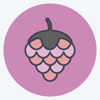 Hops Icon in trendy color mate style isolated on soft blue background vector
