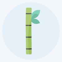 Bamboo Stick Icon in trendy flat style isolated on soft blue background vector