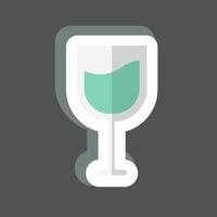 Goblet Sticker in trendy isolated on black background vector