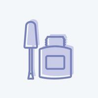 Ink Remover Icon in trendy two tone style isolated on soft blue background vector