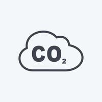 Carbon Dioxide Gas Icon in trendy line style isolated on soft blue background vector