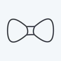 Bow Tie Icon in trendy line style isolated on soft blue background vector