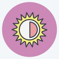 Contrast Icon in trendy color mate style isolated on soft blue background vector