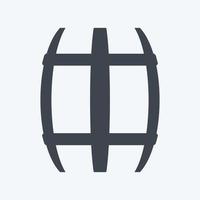 Barrel Icon in trendy glyph style isolated on soft blue background vector