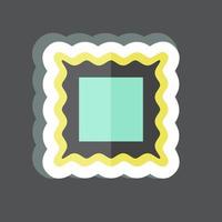 Frame I Sticker in trendy isolated on black background vector