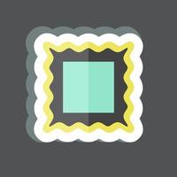 Frame I Sticker in trendy isolated on black background vector