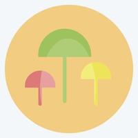 Mushrooms Icon in trendy flat style isolated on soft blue background vector