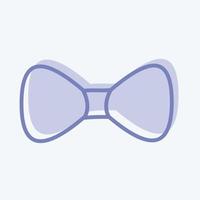 Bow Tie Icon in trendy two tone style isolated on soft blue background vector