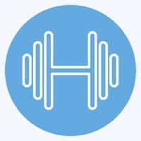 Cuff Links Icon in trendy blue eyes style isolated on soft blue background vector