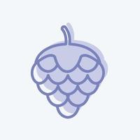 Hops Icon in trendy two tone style isolated on soft blue background vector