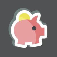 Savings Sticker in trendy isolated on black background vector