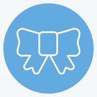Ribbon Icon in trendy blue eyes style isolated on soft blue background vector