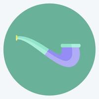 Smoking Pipe Icon in trendy flat style isolated on soft blue background vector