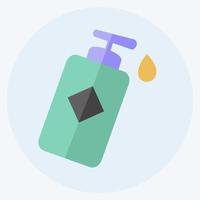 Lotion Bottle Icon in trendy flat style isolated on soft blue background vector