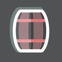 Barrel Sticker in trendy isolated on black background vector