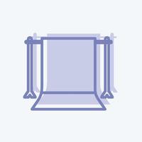 icono de soporte trasero en moderno estilo de dos tonos aislado sobre fondo azul suave vector