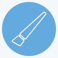 Paintbrush I Icon in trendy blue eyes style isolated on soft blue background vector