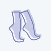 Tip Toe Icon in trendy two tone style isolated on soft blue background vector