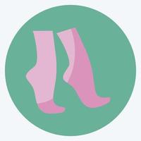 Tip Toe Icon in trendy flat style isolated on soft blue background vector