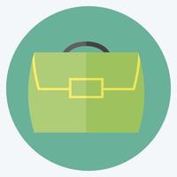 Briefcase Icon in trendy flat style isolated on soft blue background vector