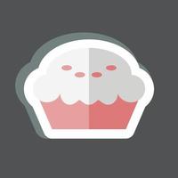 Pie Sticker in trendy isolated on black background vector