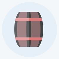 Barrel Icon in trendy flat style isolated on soft blue background vector