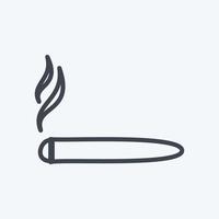 Cigar Icon in trendy line style isolated on soft blue background vector