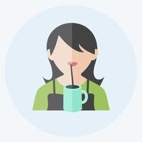 Drinking Icon in trendy flat style isolated on soft blue background vector