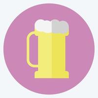 Pint of Beer I Icon in trendy flat style isolated on soft blue background vector