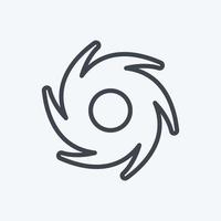 Cyclone Icon in trendy line style isolated on soft blue background vector