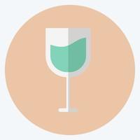 Goblet Icon in trendy flat style isolated on soft blue background vector