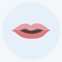 Lips Icon in trendy flat style isolated on soft blue background vector