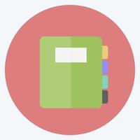 Diary Icon in trendy flat style isolated on soft blue background vector