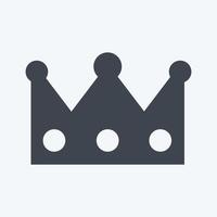 Crown Icon in trendy glyph style isolated on soft blue background vector