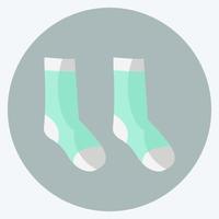 Socks Icon in trendy flat style isolated on soft blue background vector